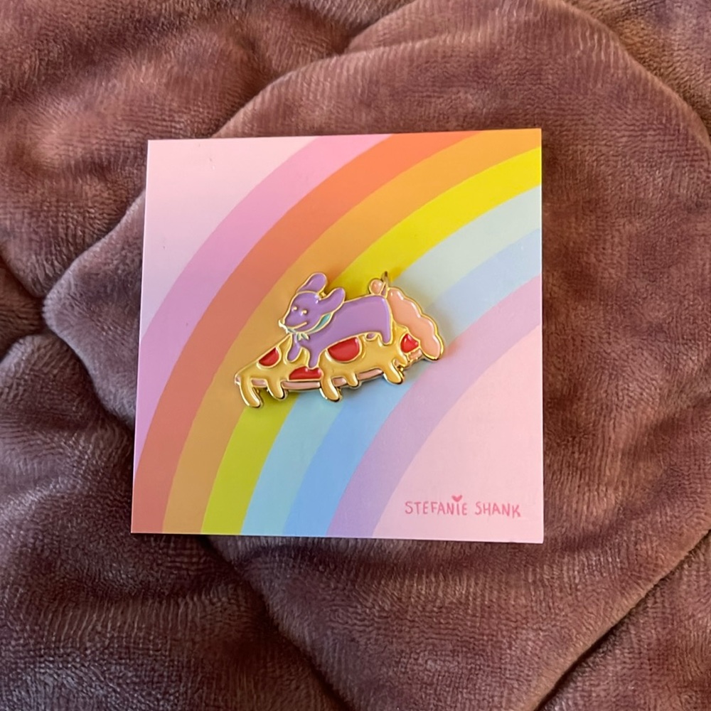 Pizza Dachshund Pin